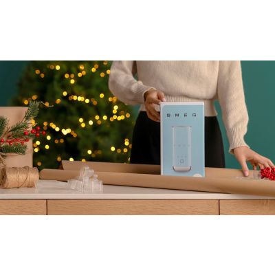 16. Smeg MFF02PBEU Milchaufschäumer/Milchwärmer, automatischer Milchaufschäumer/Milchwärmer, blau