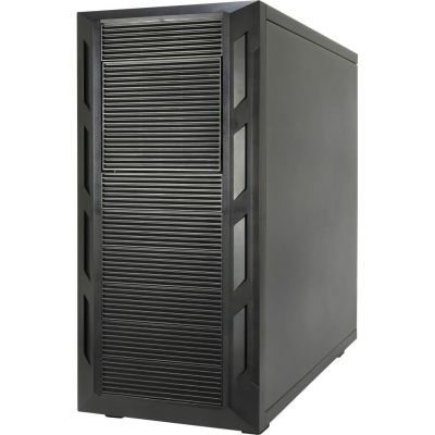 3. Inter-Tech 88887382 Computergehäuse mit Sicherheitsvorrichtungen und Halterungen, Micro-Tower, Schwarz