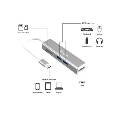 4. Equip 133480 USB 3.2 Gen 1 (3.1 Gen 1) Typ-C Dockingstation Silber