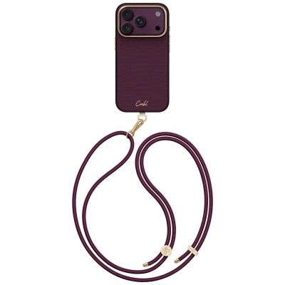 Uniq Coehl Mirelle Magnetische Ladehülle für iPhone 18 Pro / 17 Pro – Burgunderrot