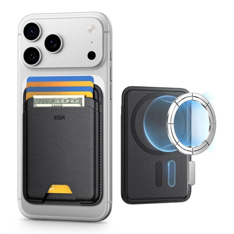 ESR Classic RFID Magnet-Geldbörse MagSafe für Handys – Schwarz