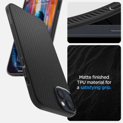 8. Spigen Liquid Air Hülle für iPhone 14 Plus – Mattschwarz