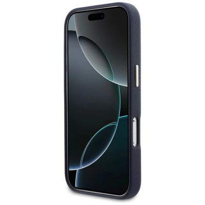 5. Guess FW Resin Logo Hülle für iPhone 17 Pro - Blau