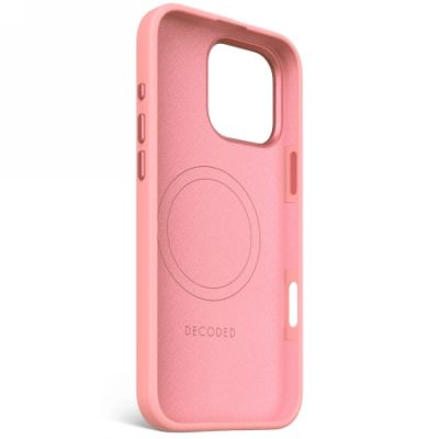 3. Decoded Antimicrobial Silicone Stacks Backcover Case mit MagSafe für iPhone 16 Pro Max – Pink
