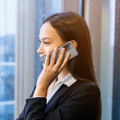 10. Dux Ducis Fino Etuihülle aus Nylonmaterial für Samsung Galaxy A72 4G grau