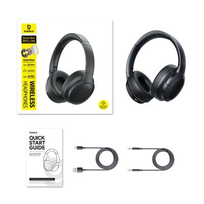 3. Baseus Bass BH1 Lite Kabellose On-Ear-Kopfhörer mit Bluetooth 6.0 - Schwarz