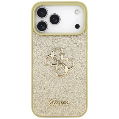 3. Guess Fixed Glitter Big 4G Hülle für iPhone 17 Pro Max - Gold