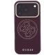 3. Guess Perforierte 4G Gold Logo Magsafe Hülle für iPhone 18 Pro Max / 17 Pro Max - Burgunderrot