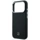 6. Mercedes Leder-Halbhülle in Holzoptik mit MagSafe-Funktion für iPhone 17 Pro / 18 Pro – Schwarz