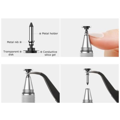 13. Baseus Golden Cudgel ACPCL-0S doppelseitiger Eingabestift für Tablets, Telefone mit Gelstift – Silber