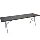 7. Zusammenklappbarer Cateringtisch, 240 x 74 x 74 cm, 150 kg, Schwarz