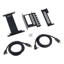 CableMod CM-VPB-2DK-R Vertikaler Grafikkartenhalter mit PCIe x16 Riser, 2x DisplayPort – Schwarz