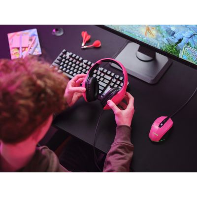 8. Trust GXT415P Zirox Headset – Pink 24992