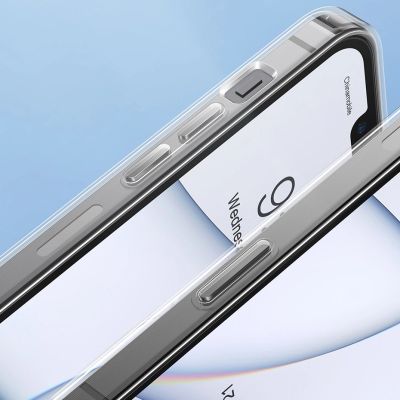 16. Baseus Frosted Glass Case Cover für iPhone 13 Pro Max Hardcover mit Gelrahmen Transparent (ARWS000802)
