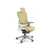 Wau 2 BL407 Bürostuhl, butterblumenfarbener/weißer Stoff