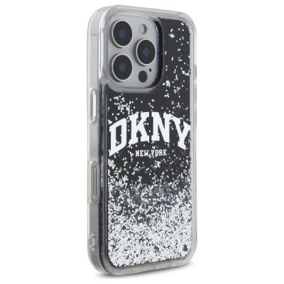 4. DKNY DKHCP16XLBNAEK iPhone 16 Pro Max 6,9" schwarz/schwarzes Hardcase Liquid Glitter Arch Logo