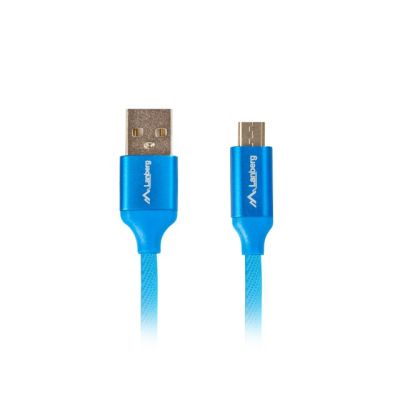 Lanberg Premium-Kabel CA-USBM-20CU-0010-BL (USB 2.0 - Micro-USB Typ B; 1 m; blau)