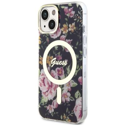 2. Guess GUHMP14MHCFWSK iPhone 14 Plus 6,7" schwarz/schwarz Hardcase Flower MagSafe