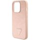 7. Guess Croco Triangle Metal Logo Hülle für iPhone 15 Pro – Rosa