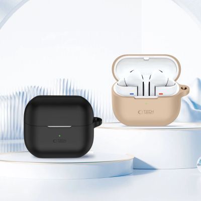 3. Tech-Protect Silikon-Hakenhülle für Samsung Galaxy Buds 3 / 3 Pro – braun