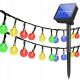 3. Solar-Gartenlampen-Girlande, Solarkette, 4,9 m, 40 LEDs, mehrfarbig