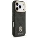 4. Guess 4G Strass Logo & Big Strap Metal Buttons MagSafe Case für iPhone 17 Pro - Schwarz