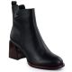 8. Schwarze Damen-Lederstiefeletten mit Zierabsatz Filippo DBT7363