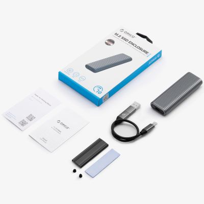 7. Orico AM2C3-G2 M.2 NVME USB-C 3.2 Festplattenlaufwerk - Grau