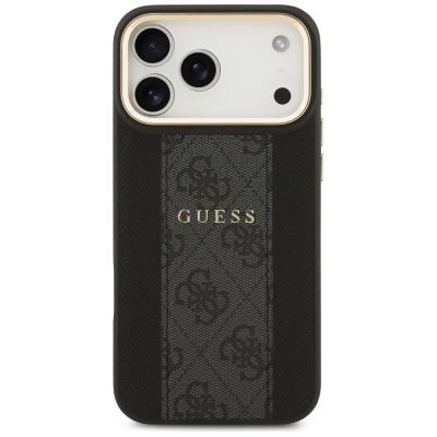 3. Guess 4G Stripe MagSafe Hülle für iPhone 17 Pro Max - Schwarz