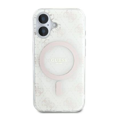 3. Guess IML 4G Background MagSafe Hülle für iPhone 16 Plus – weiß