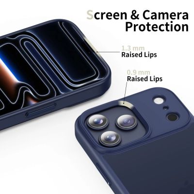 5. Tech-Protect MagMat Case für iPhone 17 Pro - Matt Marineblau