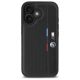 3. BMW M Perforierte Tricolor Detail Line Hülle für iPhone 16 – Schwarz