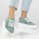 8. Damen-Sneaker aus Leder mit durchbrochenem Muster, grün, Filippo DP7520/26