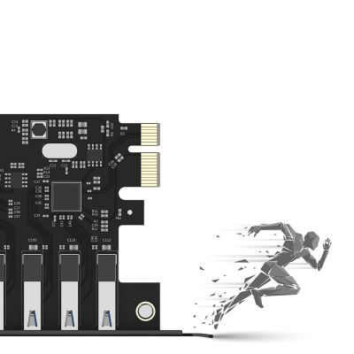 12. USB-3.0-PCI-E-Erweiterungskarte mit 7 Anschlüssen für Desktop-Gehäuse