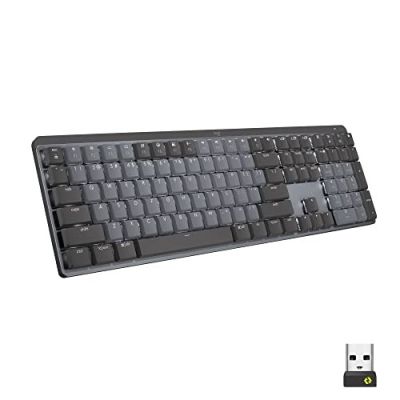 8. Logitech MX Mechanische Tastatur Office RF Wireless + Bluetooth QWERTZ Deutsch Graphit, Grau