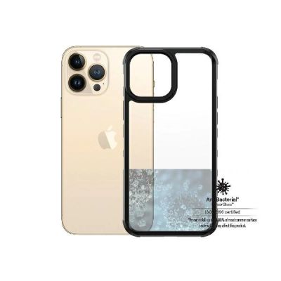 2. PanzerGlass ClearCase antibakterielle, nach Militärstandard zertifizierte Hülle für iPhone 13 Pro Max – transparent und schwarz