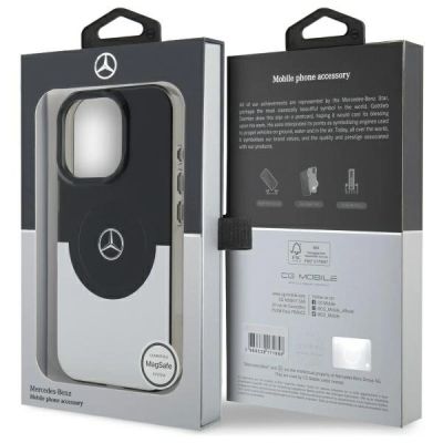 8. Mercedes Double Layer BiColor MagSafe Hülle für iPhone 16 Pro Max – Silber