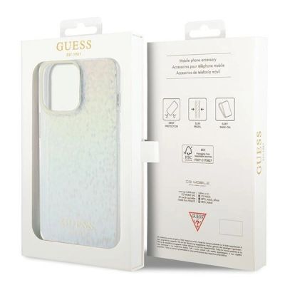 8. Guess IML Faceted Mirror Disco Iridescent Hülle für iPhone 15 Pro Max – mehrfarbig