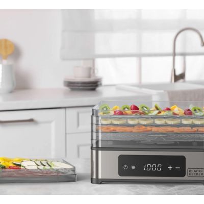 5. Black+Decker BXDE401E Dörrgerät für Obst, Pilze und Gemüse