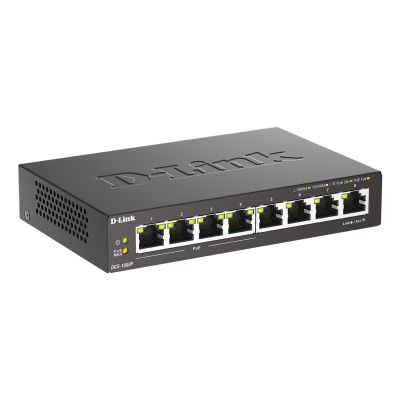 2. D-Link DGS-1008P/E Netzwerkkabel, unmanaged L2 PoE-Unterstützung, Schwarz