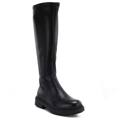 Schwarze, gefütterte Damenstiefel, Sergio Leone KZ-02