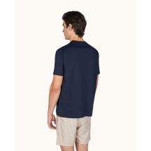 Paul&Shark Herren-T-Shirt aus Baumwolle, Marineblau und Gold, 99311007-50E – Klassischer Schnitt, Logo