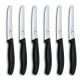 Victorinox Messerset mit Wellenschliff, 6-teilig, 11 cm, schwarz, Schwarz 6 7833 6 Victorinox7833 Victorinox 7833 (6.7833.6)