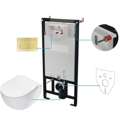 6-in-1 Unterputz-WC-Set