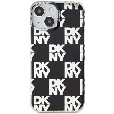 3. DKNY IML Checkered Mono Pattern Hülle für iPhone 15 Plus / 14 Plus – Schwarz