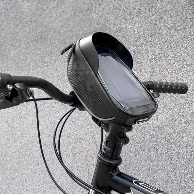 16. Wozinsky Fahrrad-Lenkertasche mit Handyhülle 1L Schwarz (WBB16BK)