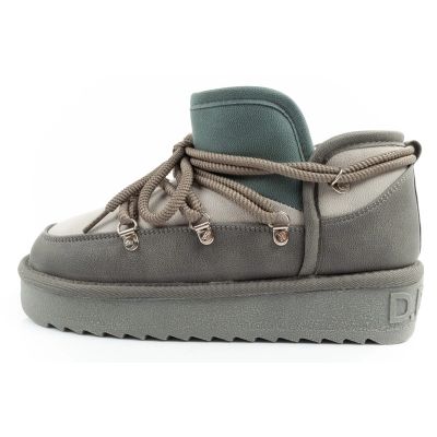 11. D.Franklin Damen Winter Schneestiefel Modische isolierte Stiefeletten Grau