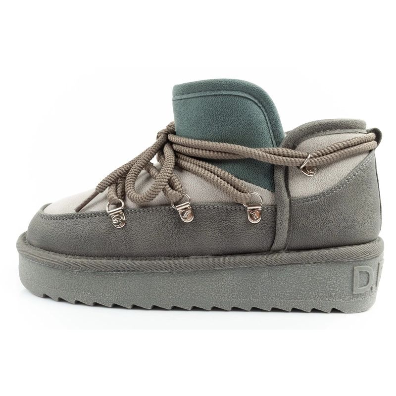 11. D.Franklin Damen Winter Schneestiefel Modische isolierte Stiefeletten Grau