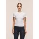 CASALL Damen-T-Shirt mit definiertem Rippstrick, Weiß