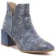 Damen-Ankle-Boots mit durchbrochenem Muster und Blockabsatz, blau, M.Daszyński SA217-6